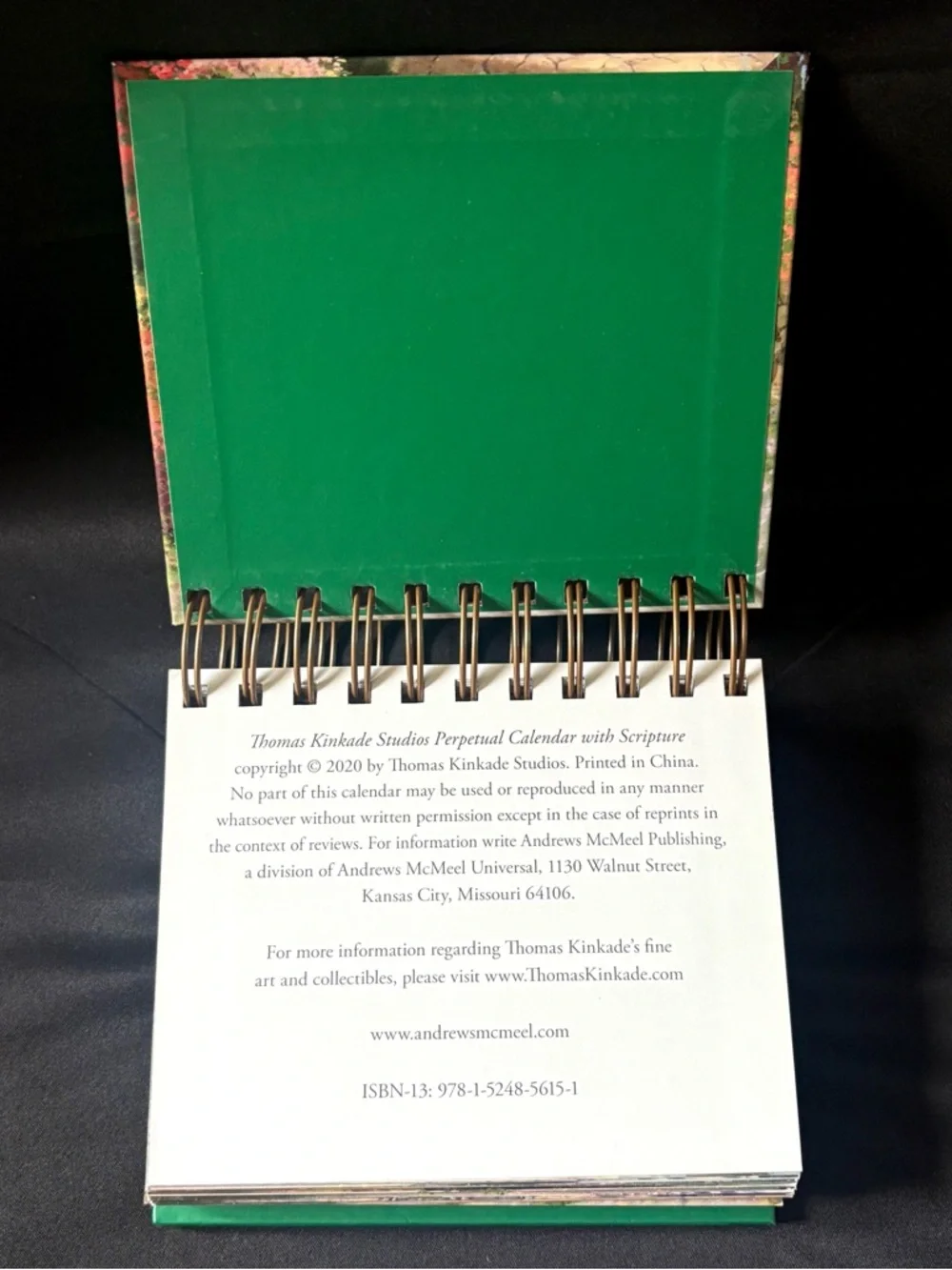 Thomas Kinkade Perpetual Daily Calendar Bible Quotes Scripture Verses Easel Gift